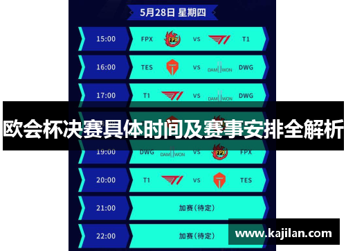 欧会杯决赛具体时间及赛事安排全解析