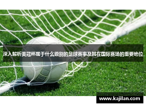 深入解析美冠杯属于什么级别的足球赛事及其在国际赛场的重要地位